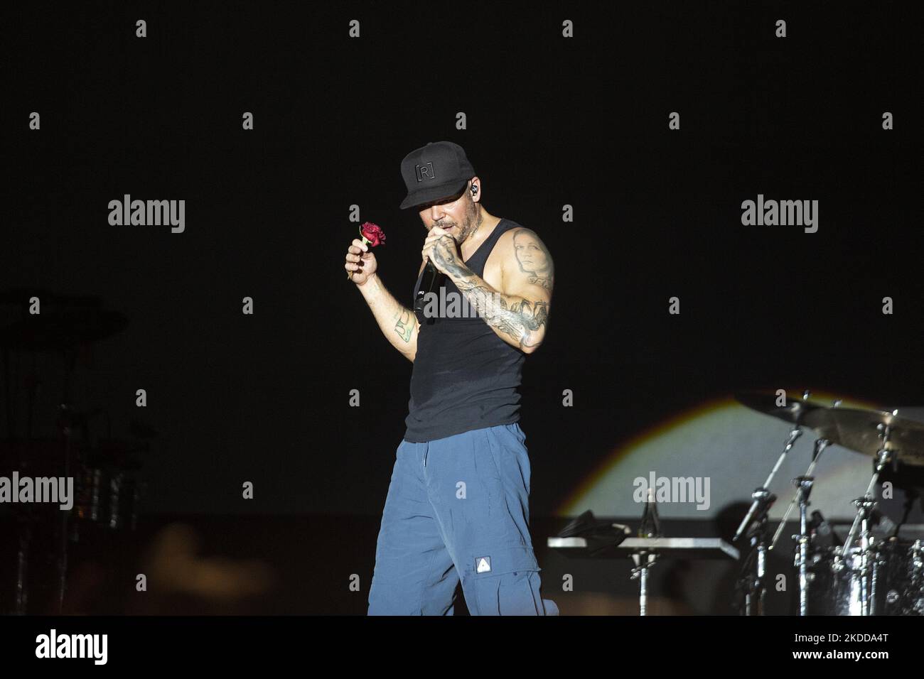 Residente, one of the artists performing at CruÃ¯lla music festival in Barcelona, on july 7, 2022. (Photo by Robert Bonet/NurPhoto) Stock Photo
