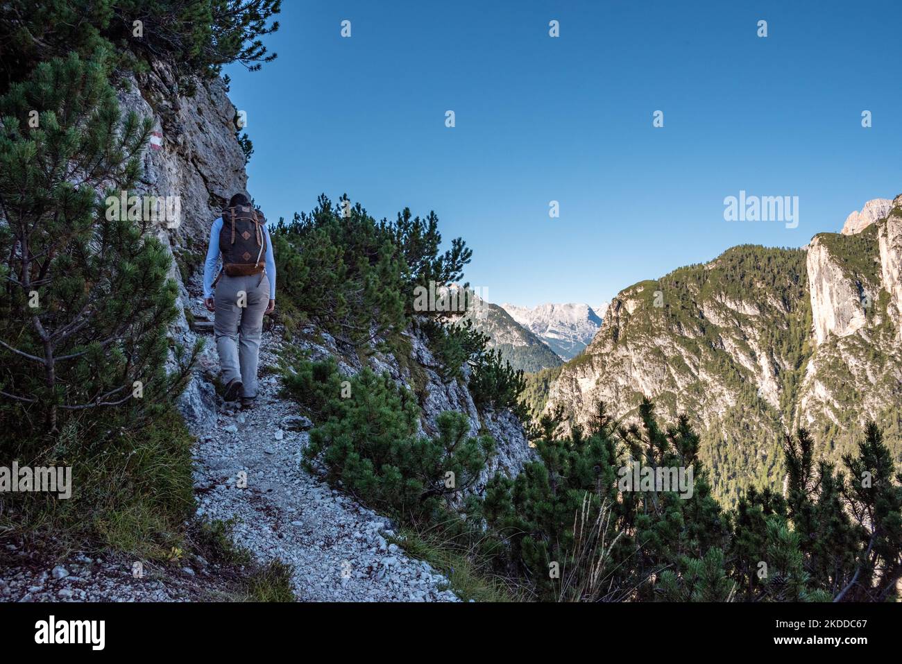 Rienz Magnificent panoramic view on the Rienz valley in the Dolomite Alps ...