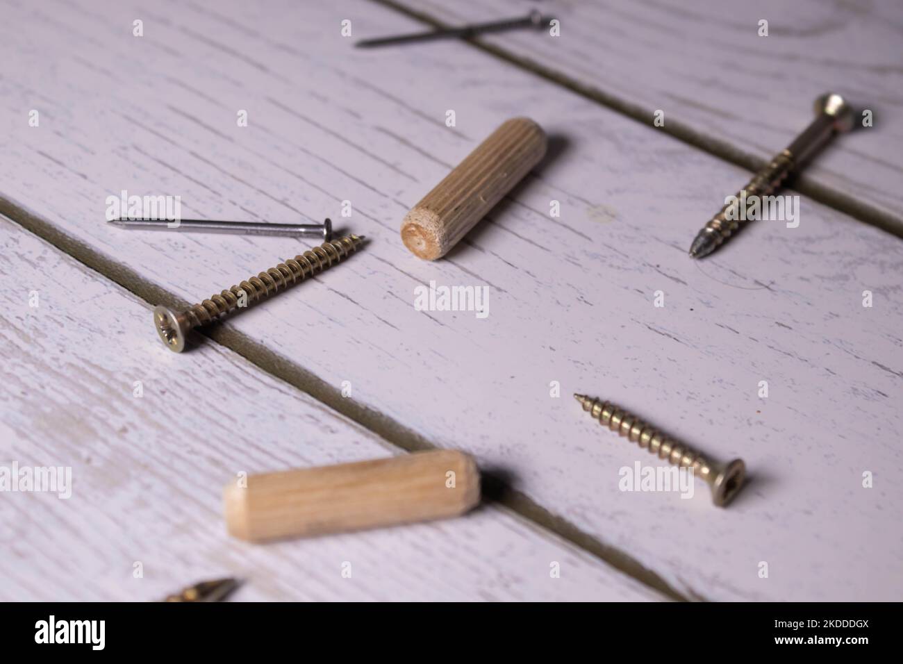wall plugs as background, dowels Stock Photo Alamy