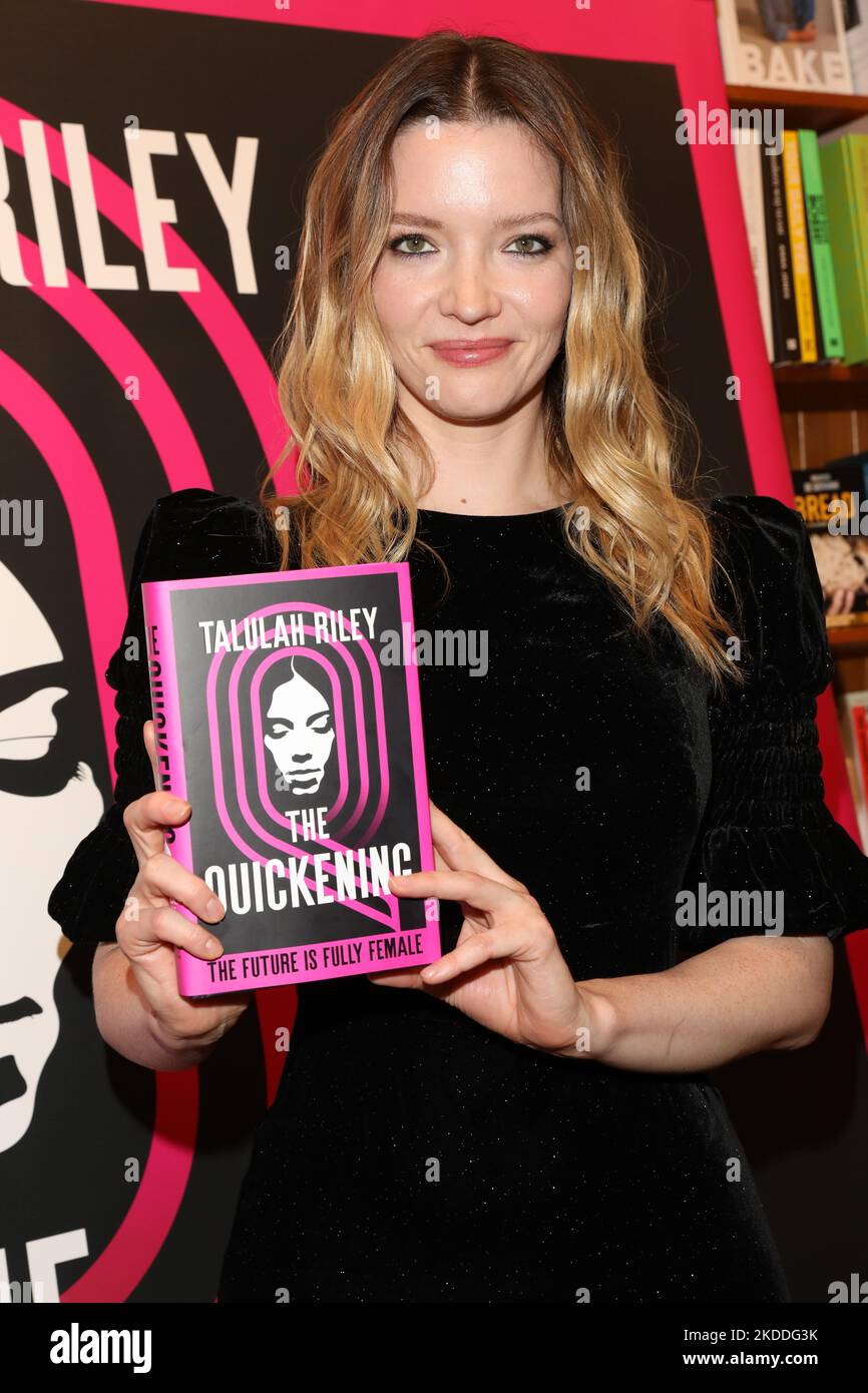 Talulah Riley attends the launch of her book "The Quickening", launch