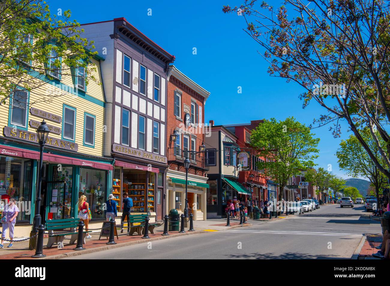 Sherman's Book Store and Stadium restaurant at 58 Main Street in historic town center of Bar