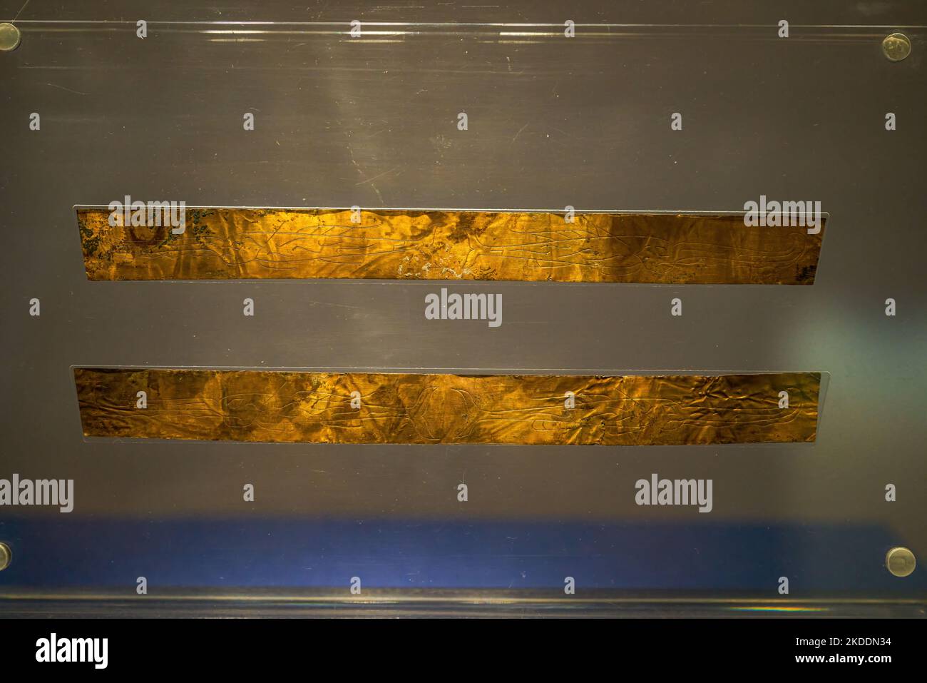 Ancient Chinese Gold Foil Carving Relics Stock Photo Alamy