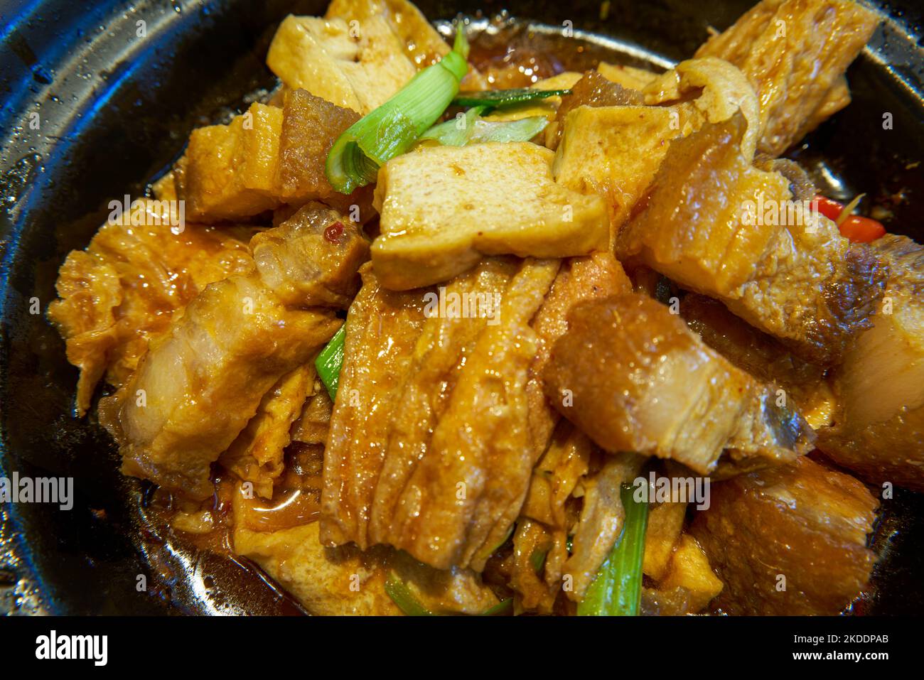 A delicious pot of bean curd and pork belly Stock Photo Alamy