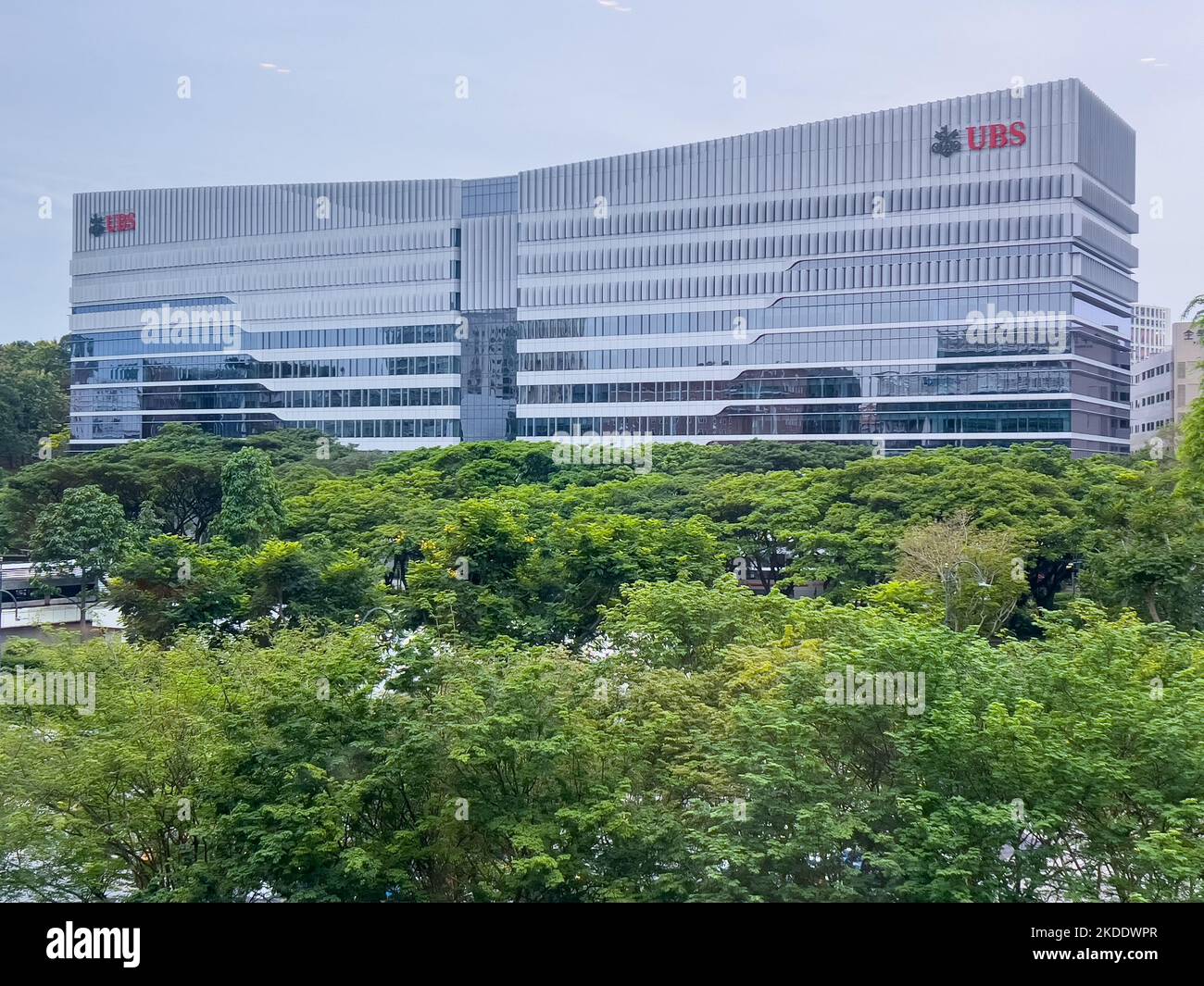 UBS Logo And Office Building At 9 Penang Road, Singapore. Southeast ...