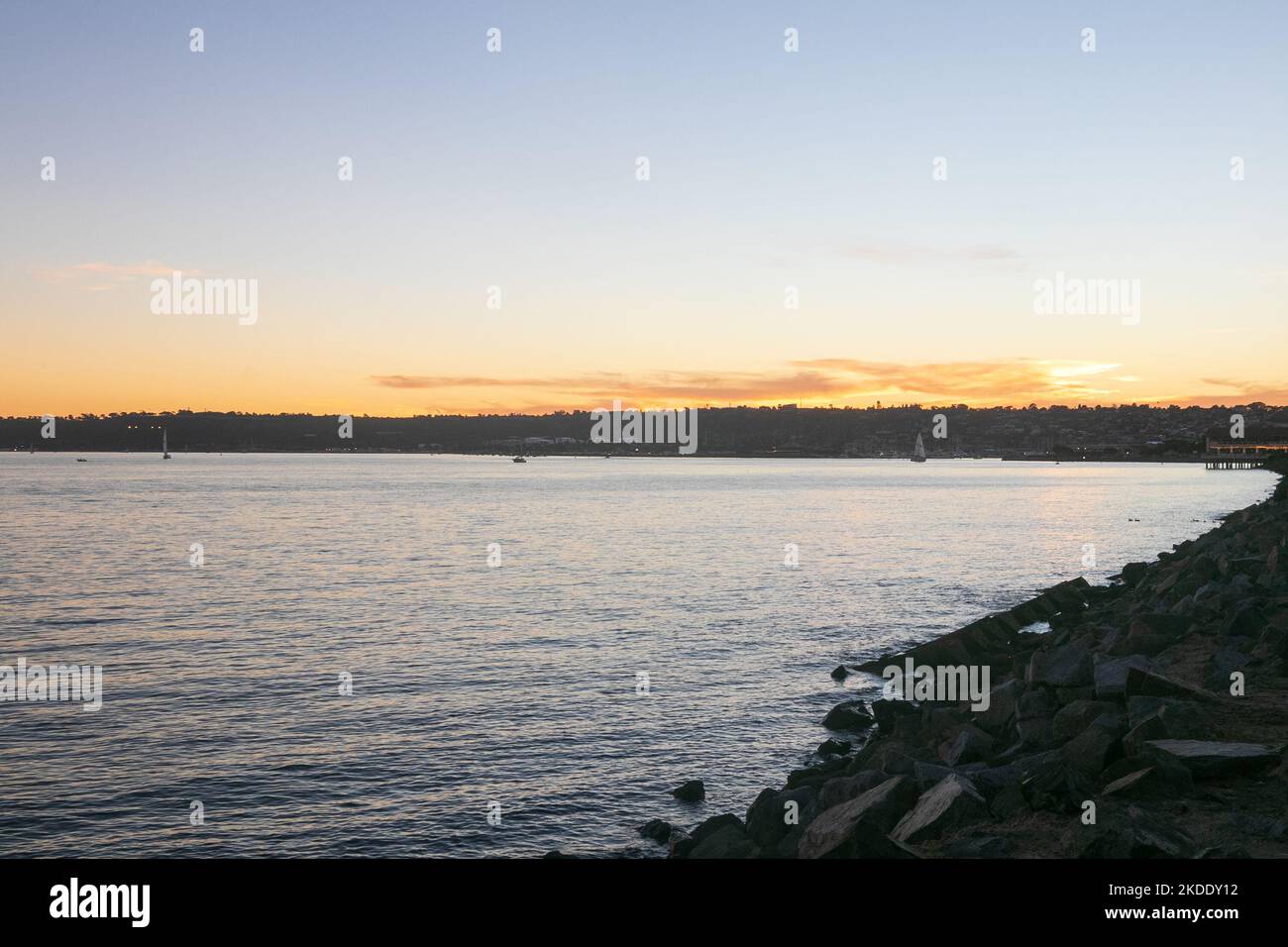 San Diego, CA. 5th Nov, 2022. The sunset in downtown San Diego