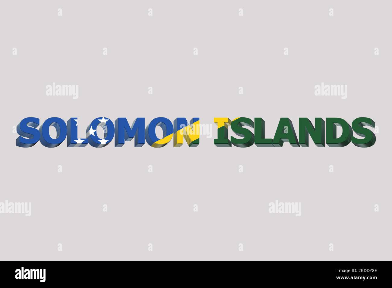 3D Flag of Solomon Islands on a text background Stock Photo - Alamy