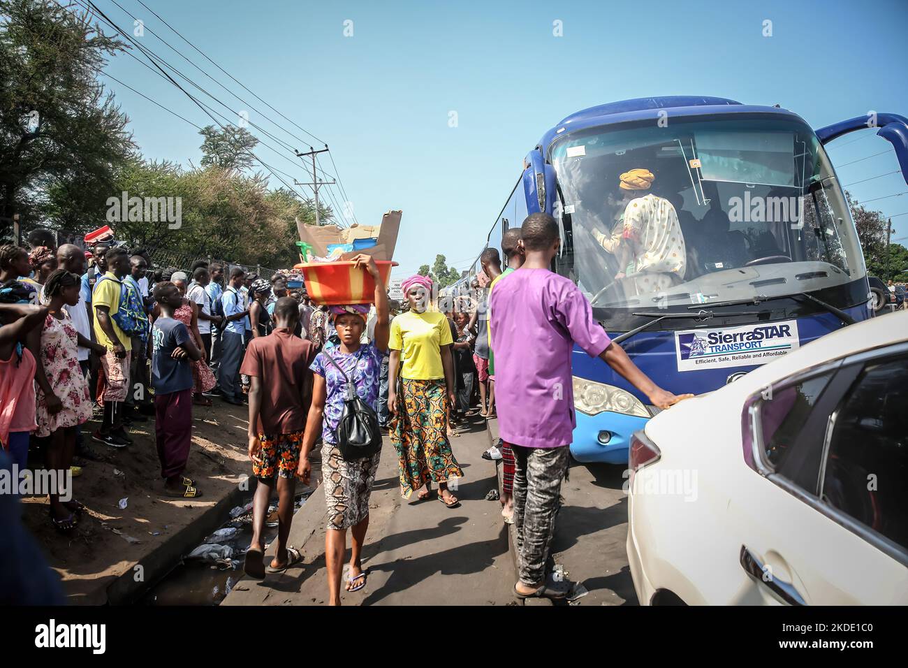 Freetown, Sierra Leone. 09th Nov, 2021. Families of people killed in a