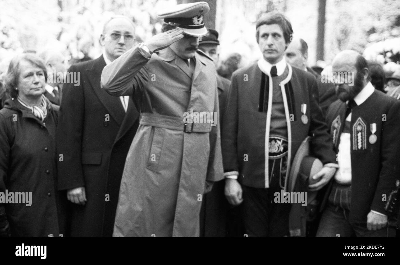 The funeral of Grand Admiral Karl Doenitz, a confidant of Hitler and convicted as a war criminal by the Nuremberg court martial, turned into a Stock Photo