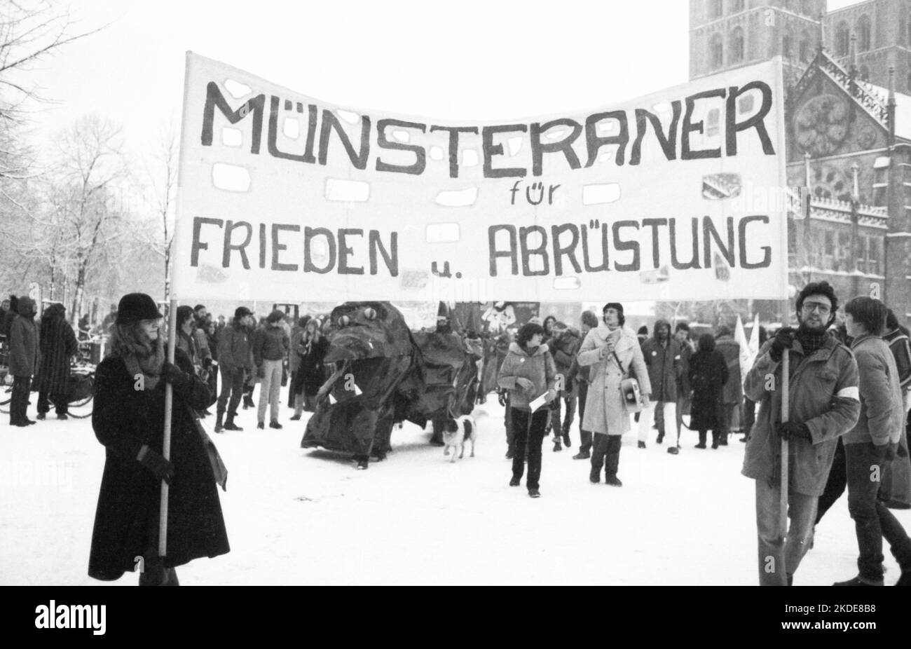 December 1981 Demonstration of the peace movement in December 1981, Germany Stock ...