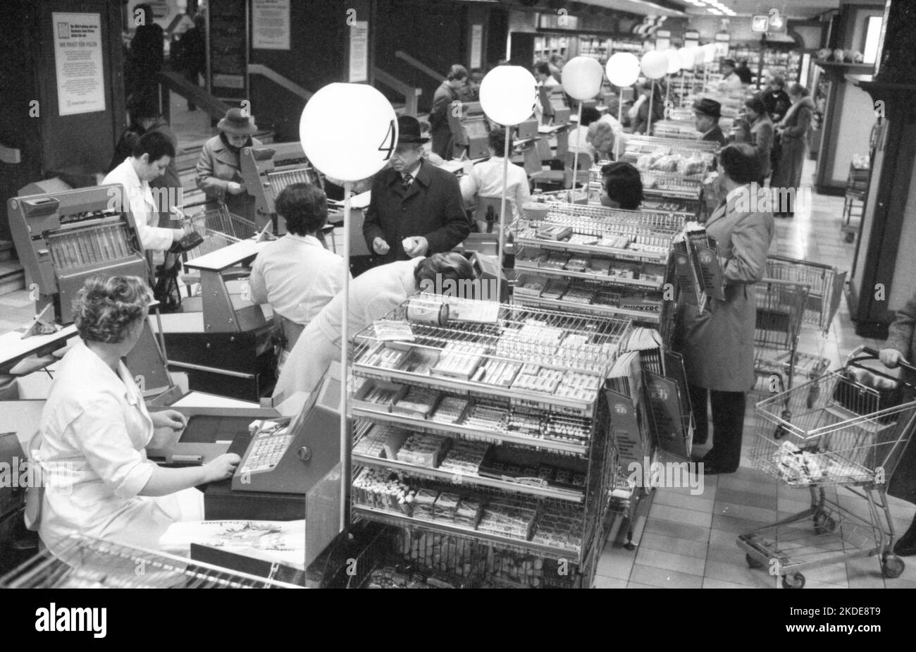 The food department of the department stores' Karstadt 1982, Germany