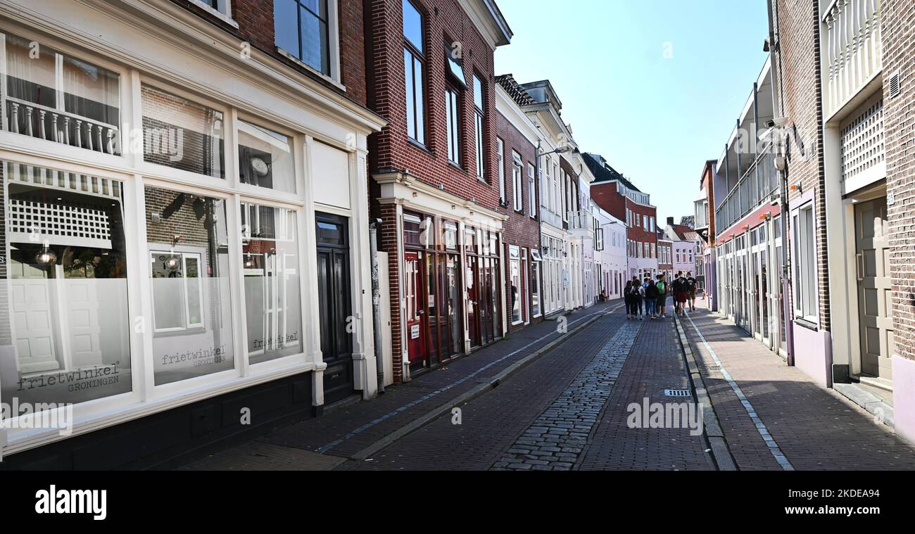 The city of Groningen in the province of the same name -here on 20.4.2019- played an important role as early as the 7th century, after its origins Stock Photo