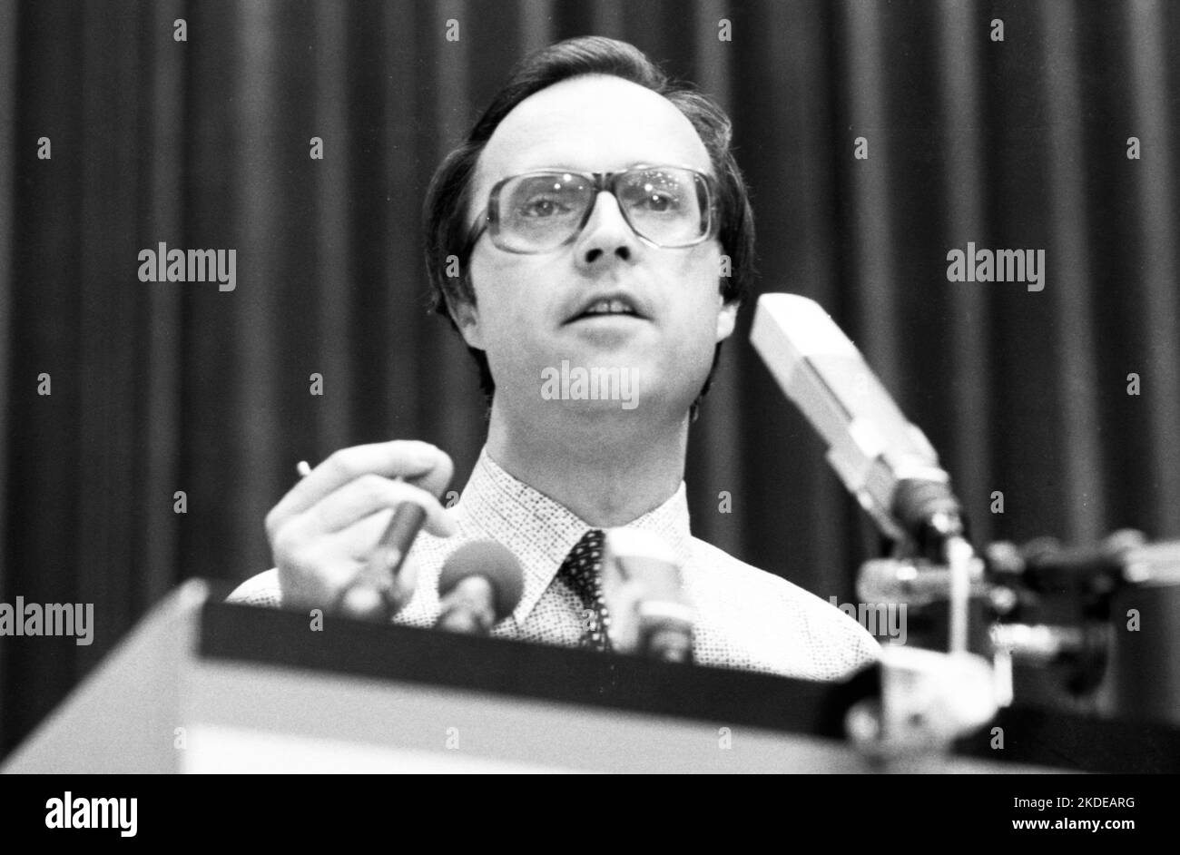 Election Party Congress of the SPD on 09.06.1980 in Essen. Hans Eichel, Germany Stock Photo