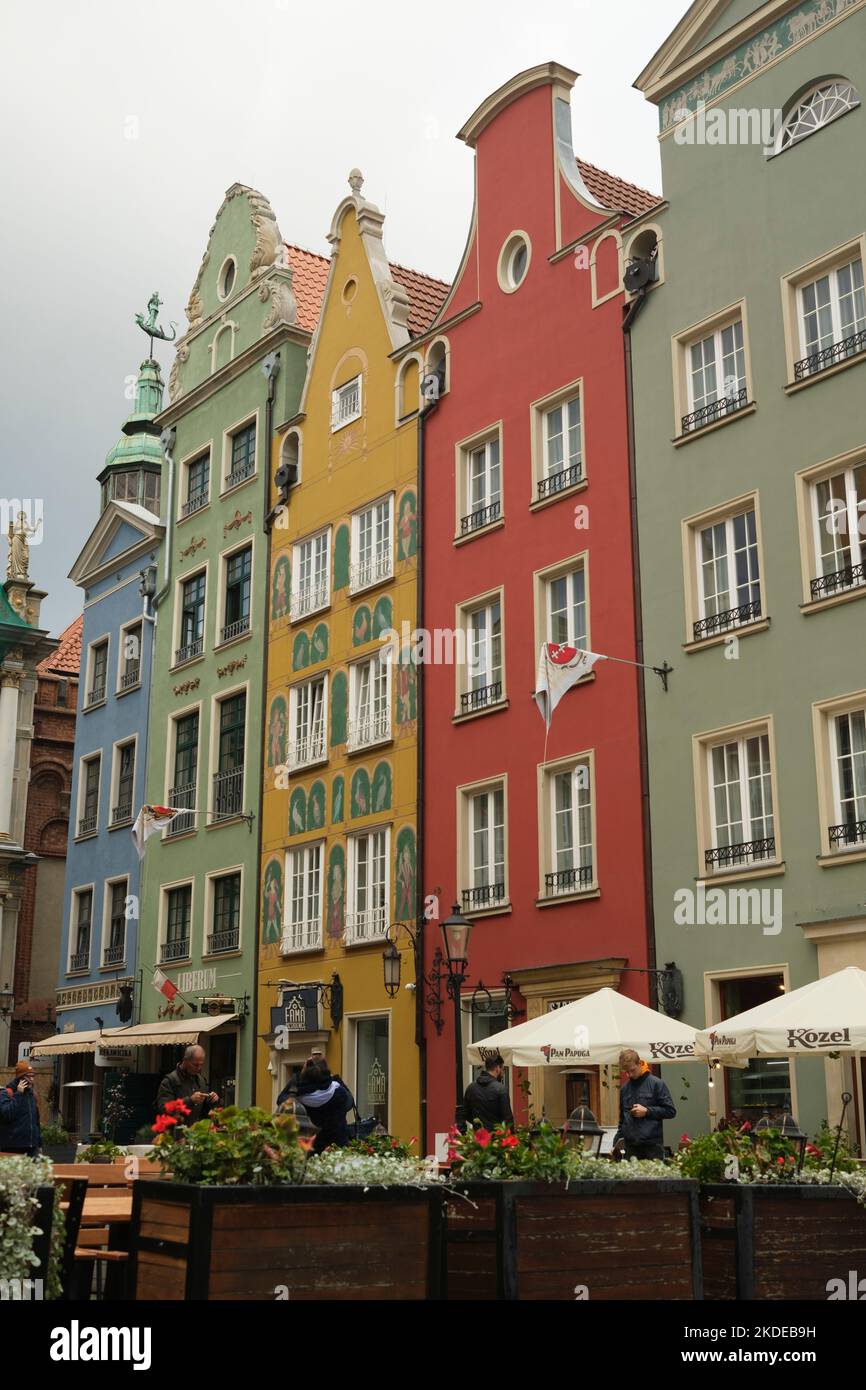 Old colorful houses in Gdansk, Poland Stock Photo