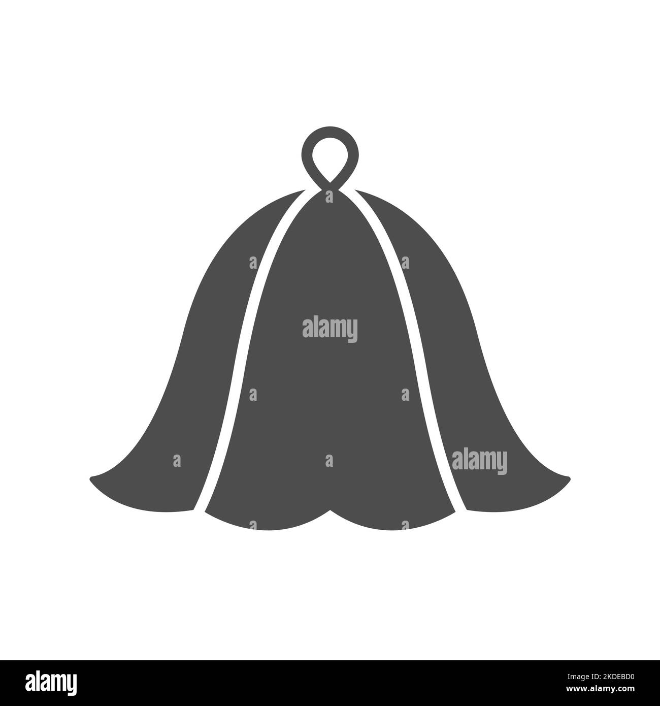 sauna hat silhouette vector icon Stock Vector
