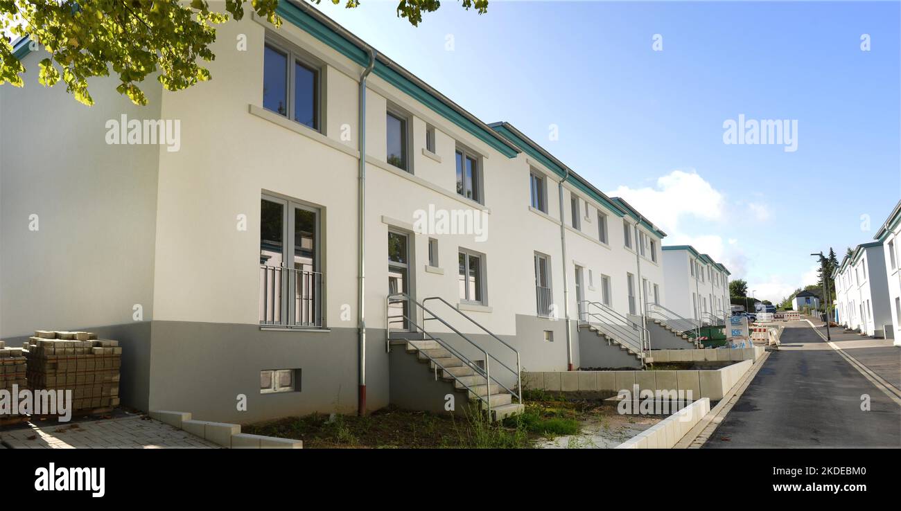 The Open Monument Day on 10.09.2017 in Iserlohn. The Bauhaus housing estate Schlieper transformed from slum-like emergency housing to chic design Stock Photo