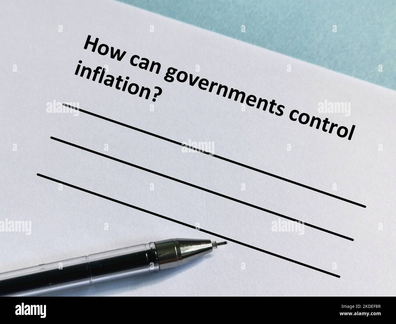 One person is answering question about inflation. He is thinking how