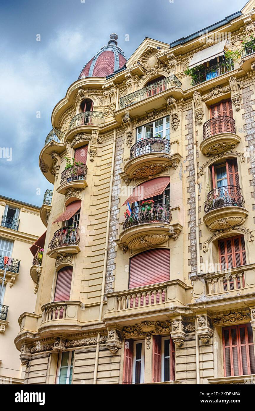 Beautiful architecture of the buildings in Avenue Clemenceau