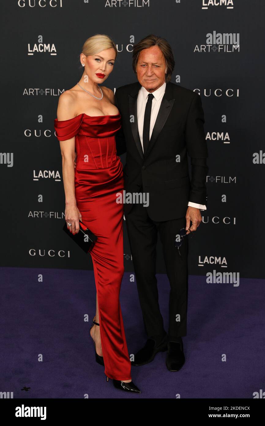Keni Silva and Mohamed Hadid arrive at the 2022 LACMA Art + Film Gala