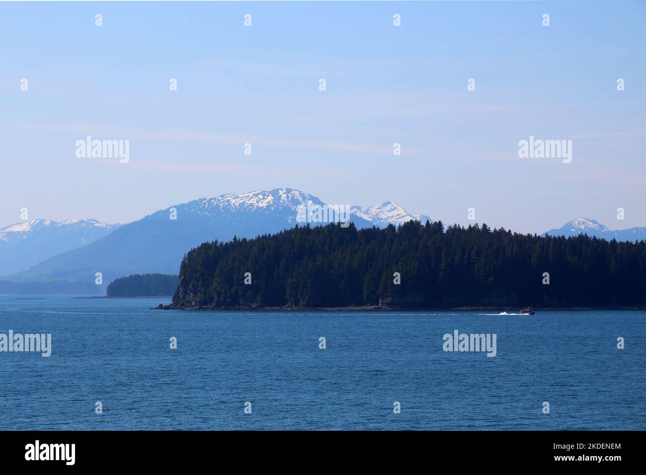 Coastal landscape of Admiralty Island, Alaska, United States Stock