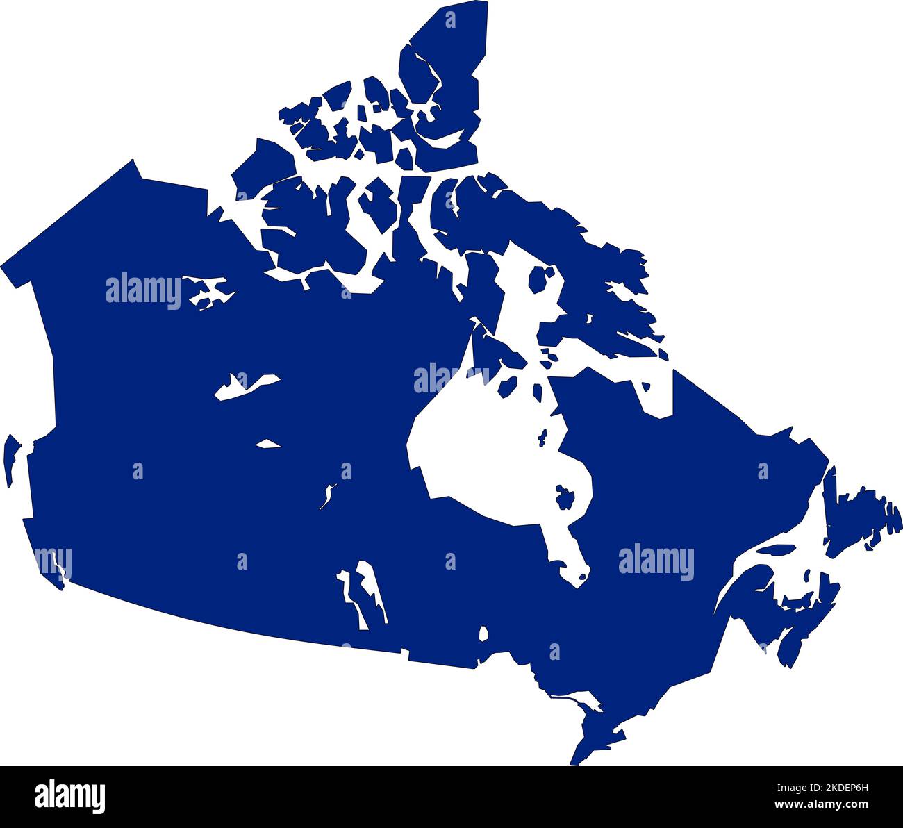 Map of Canada filled with blue color Stock Photo Alamy