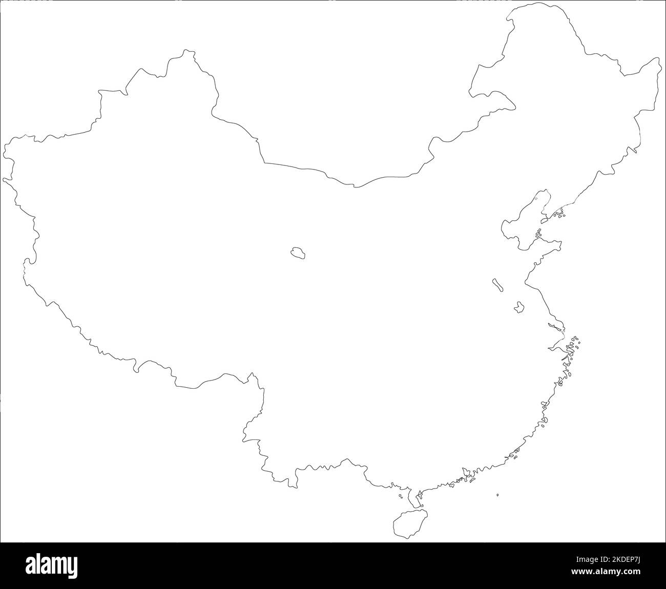 Map of China filled with white color Stock Photo Alamy