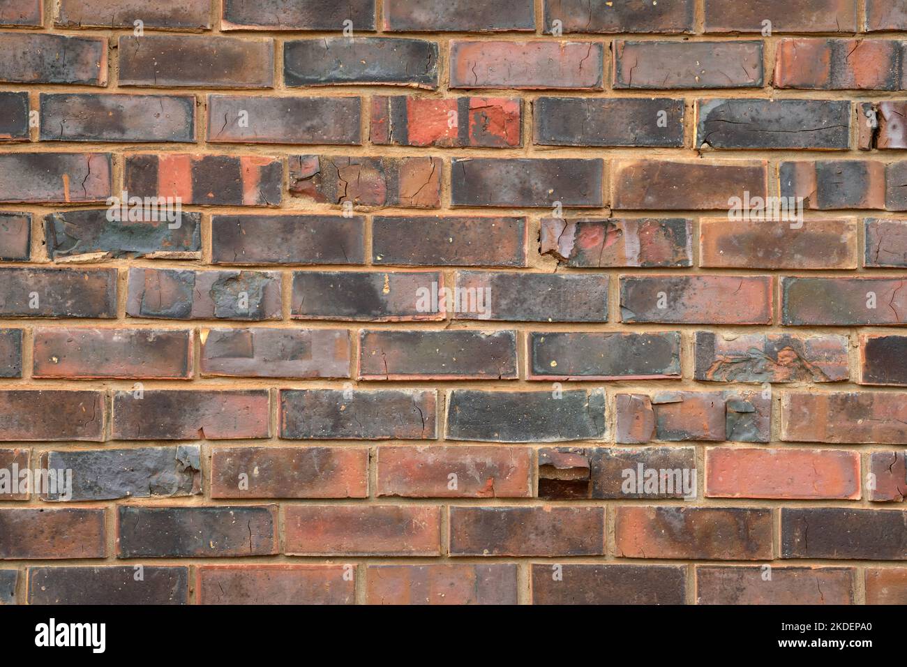 House wall made from bricks, produced as a backround image. Stock Photo