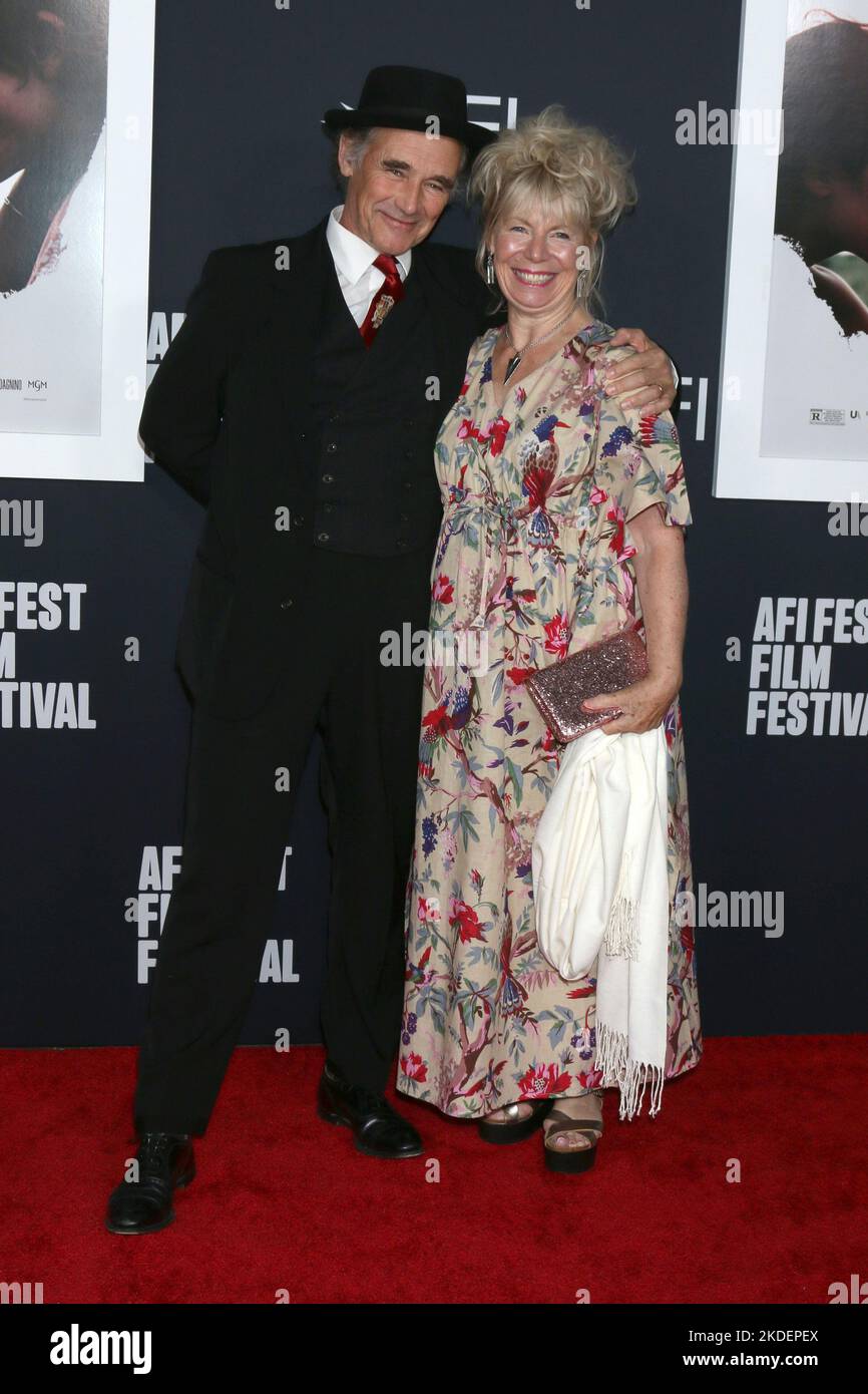 LOS ANGELES - NOV 5:  Mark Rylance, Claire van Kampen at the AFI Fest - Bones And All Special Screening at TCL Chinese Theater IMAX on November 5, 2022 in Los Angeles, CA Stock Photo