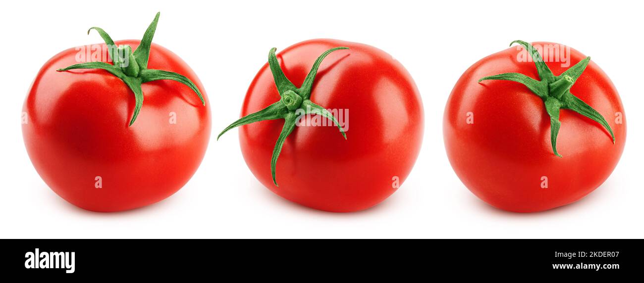 tomato isolated on white background, clipping path, full depth of field Stock Photo