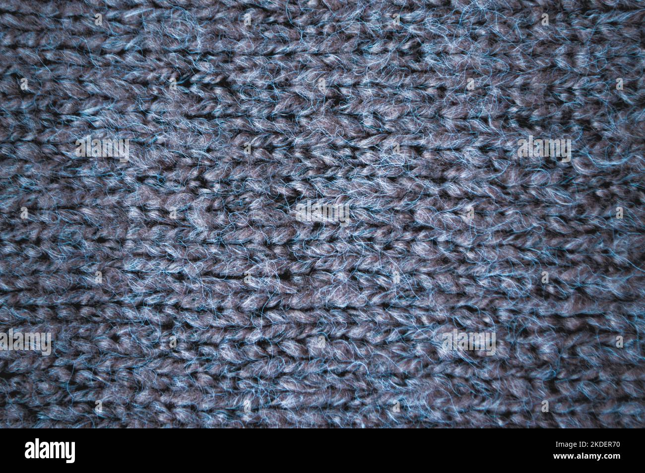 Handmade knit texture with macro weave threads. Stock Photo