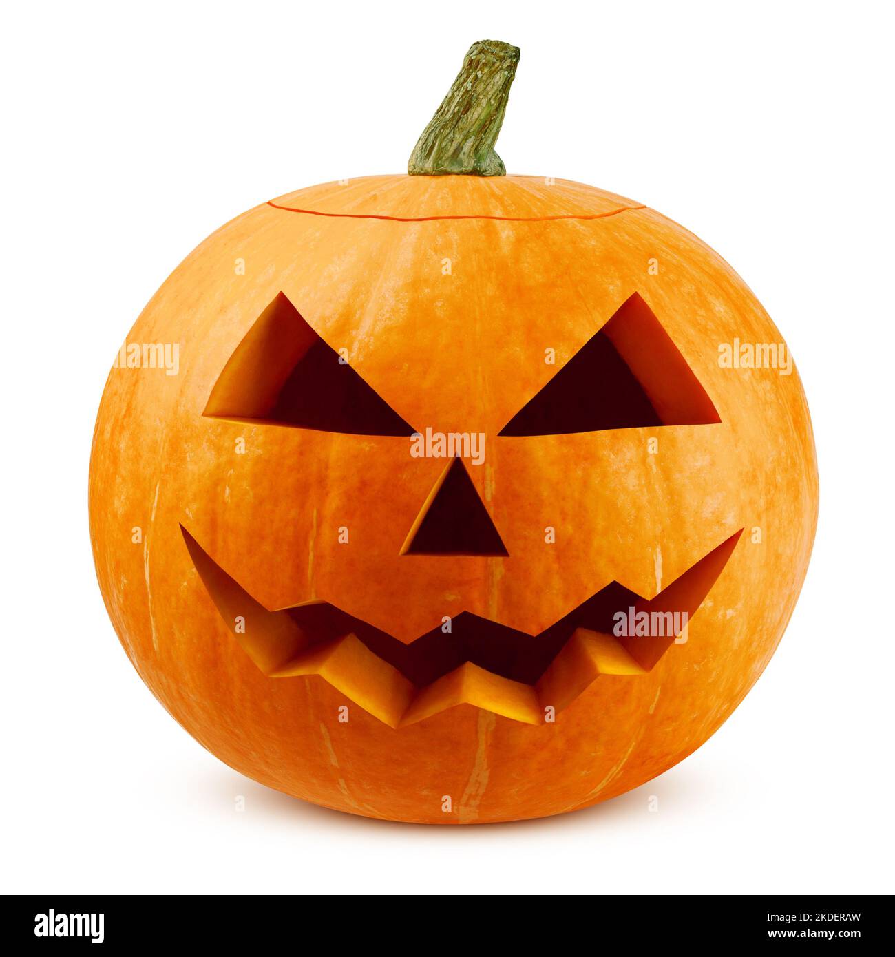 Halloween pumpkin isolated on white background, clipping path, full depth of field Stock Photo