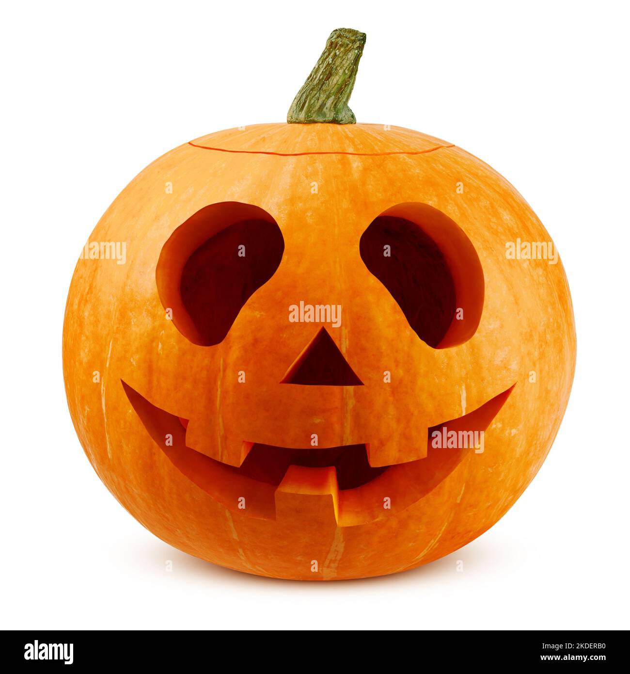 Halloween pumpkin isolated on white background, clipping path, full depth of field Stock Photo