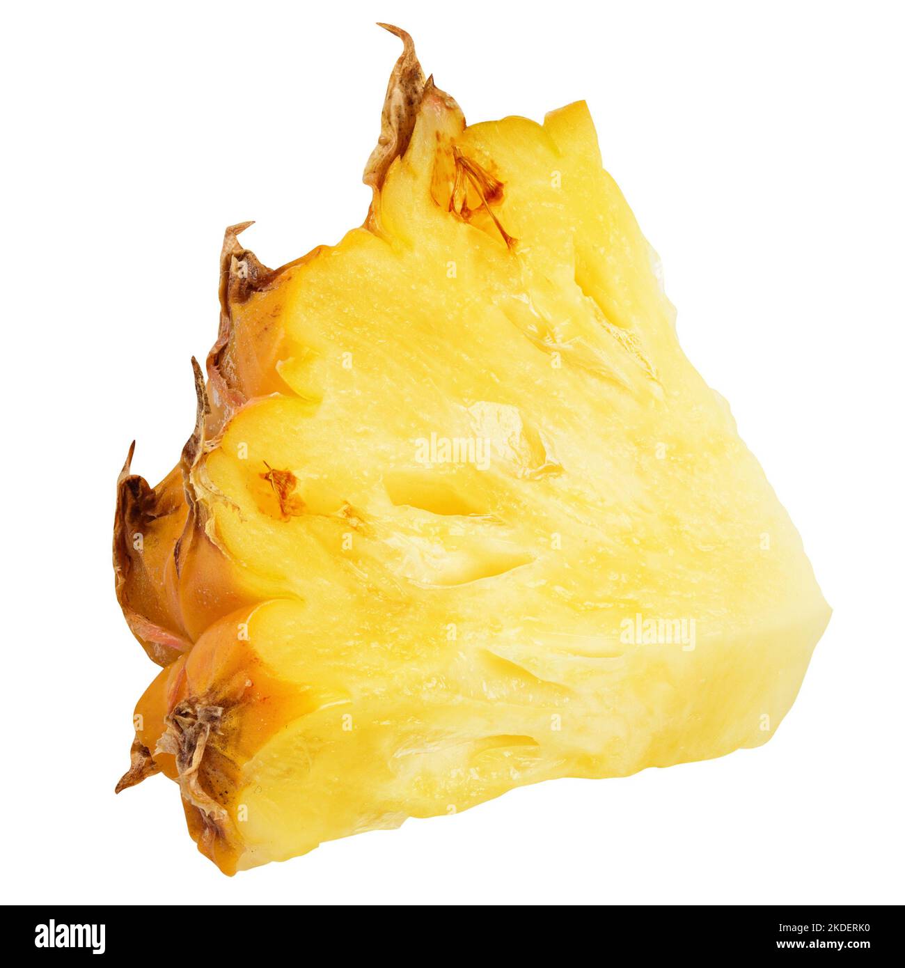 pineapple slice isolated on white background, clipping path, full depth of field Stock Photo