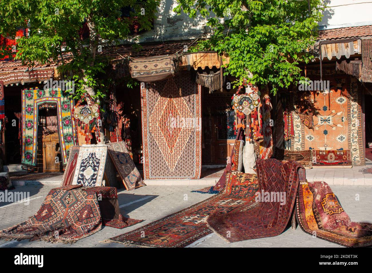 Carpet Market in Cappadocia Turkey Stock Photo Alamy