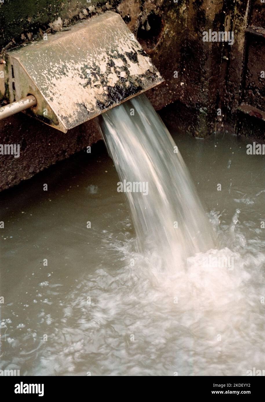 A business in a municipality, a purification plant that purifies water. Stock Photo