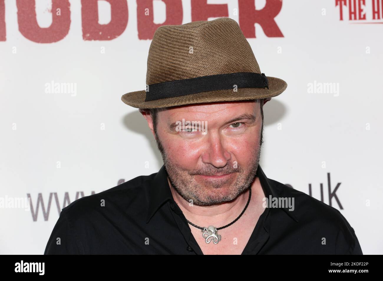 Pat Higgins attends premiere of 'Powertool Cheerleaders vs. The Boyband Of The Screeching Dead' at Arrow FrightFest held at Cineworld Leicester Square Stock Photo