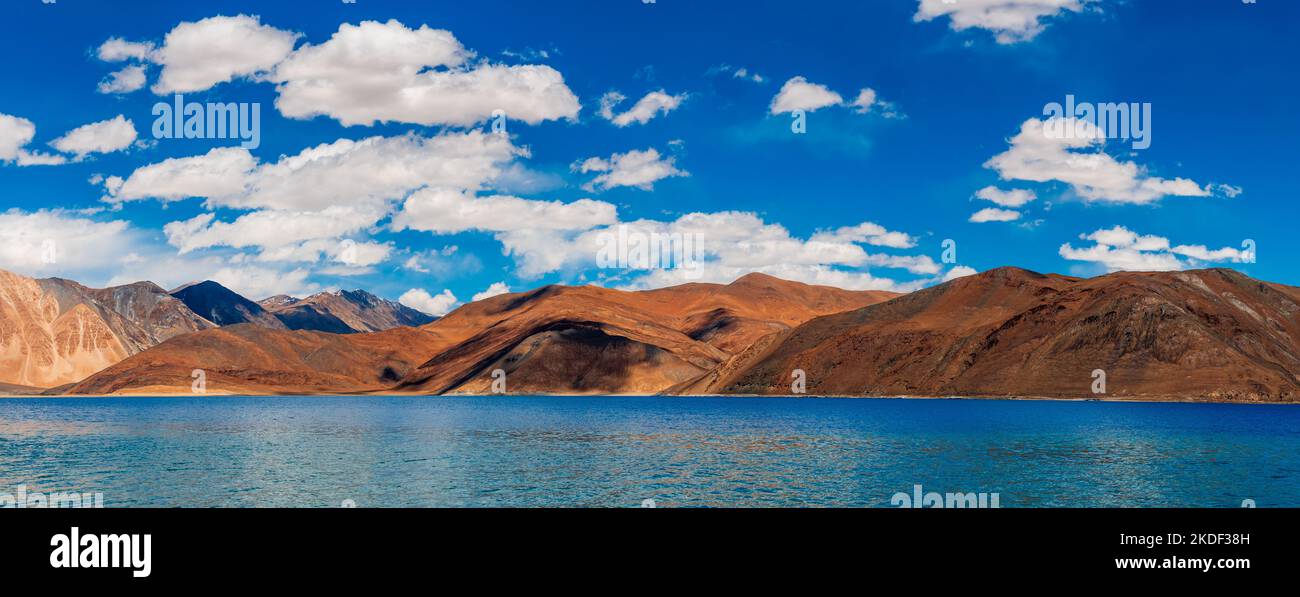 Pangong Lake world’s highest saltwater lake dyed in blue stand in stark