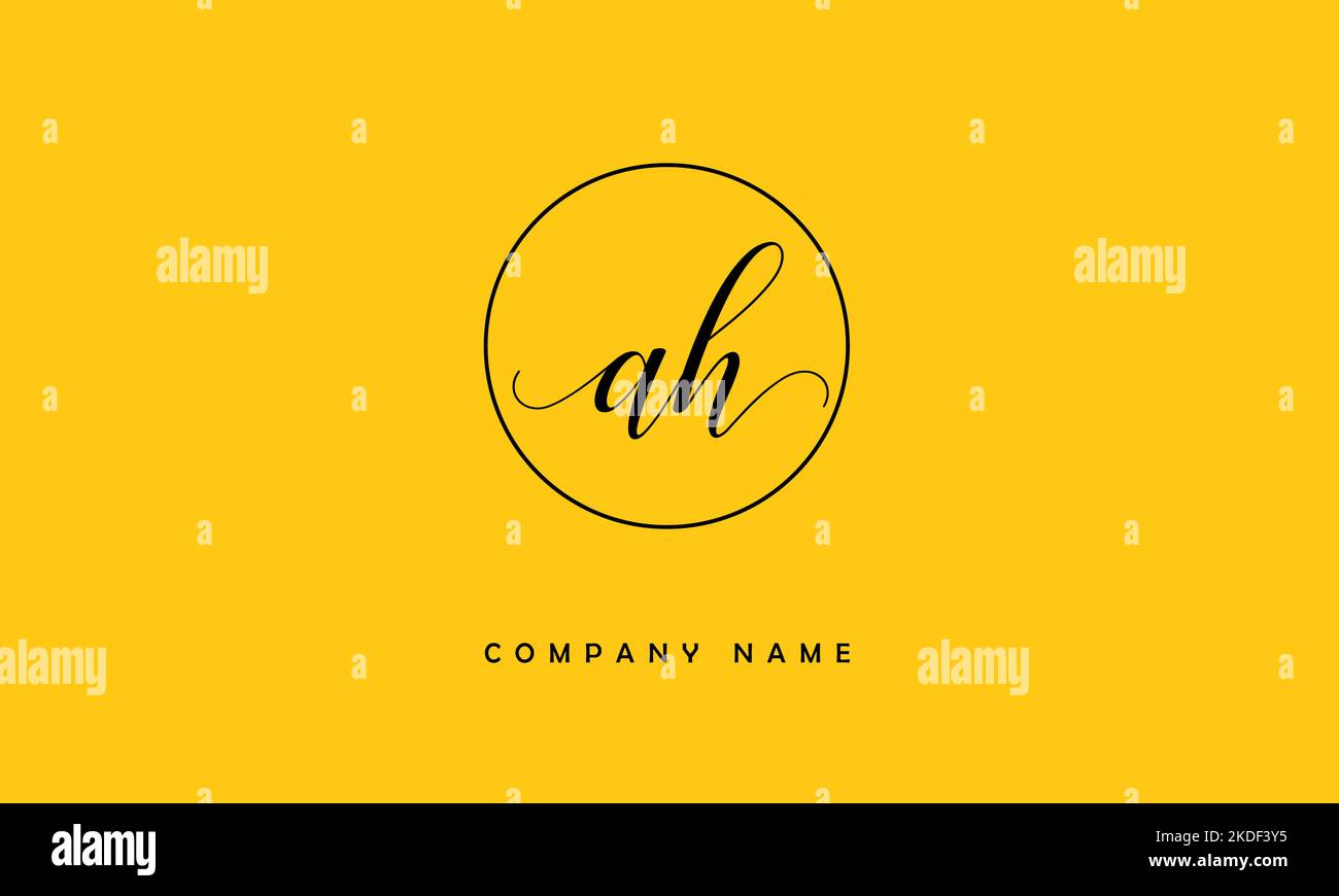 AH, HA Abstract Letters Logo Monogram Stock Vector