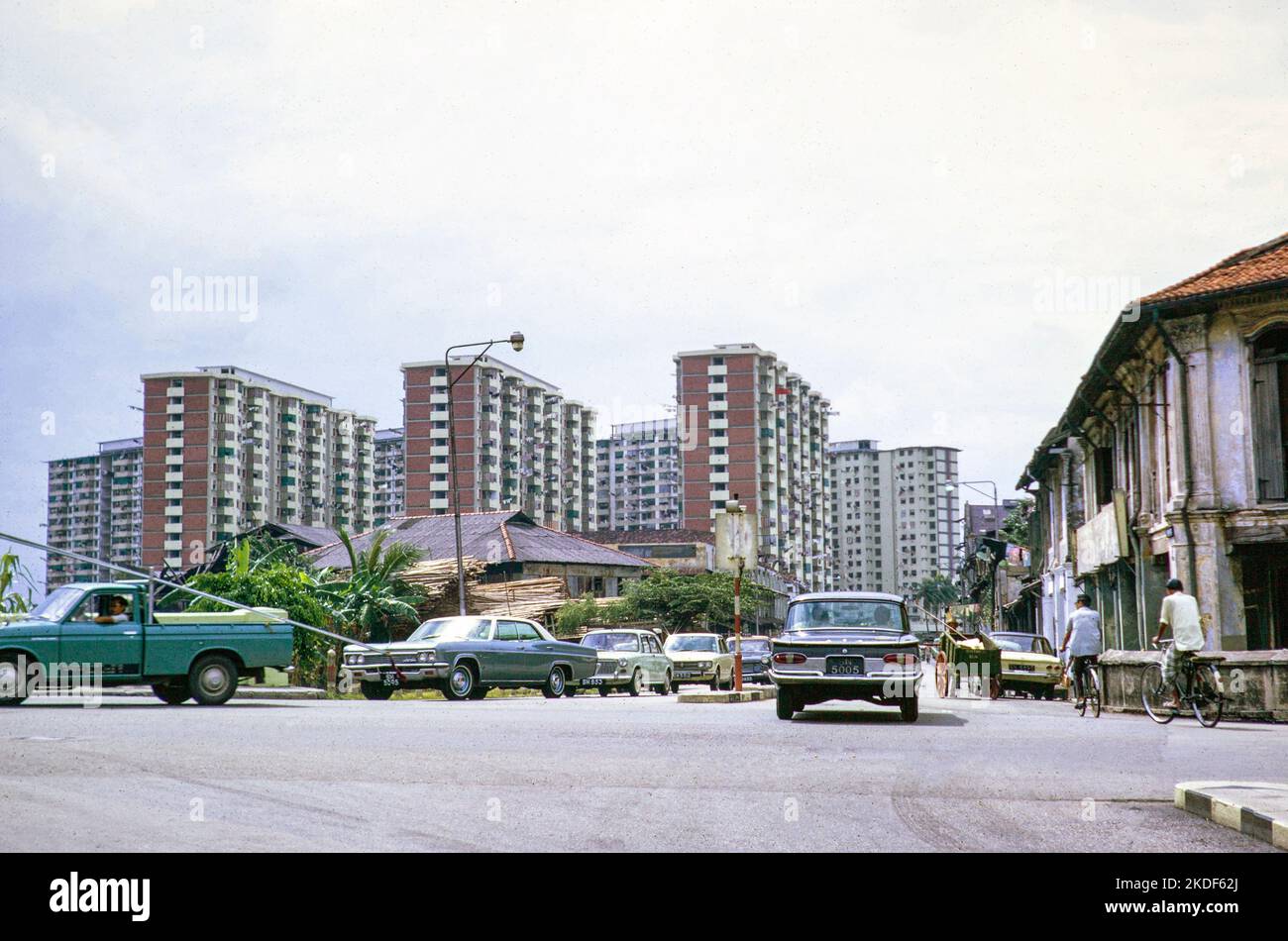 High rise apartment public housing HDB flats, Housing and Development Board project, Singapore, Asia, 1971 Stock Photo