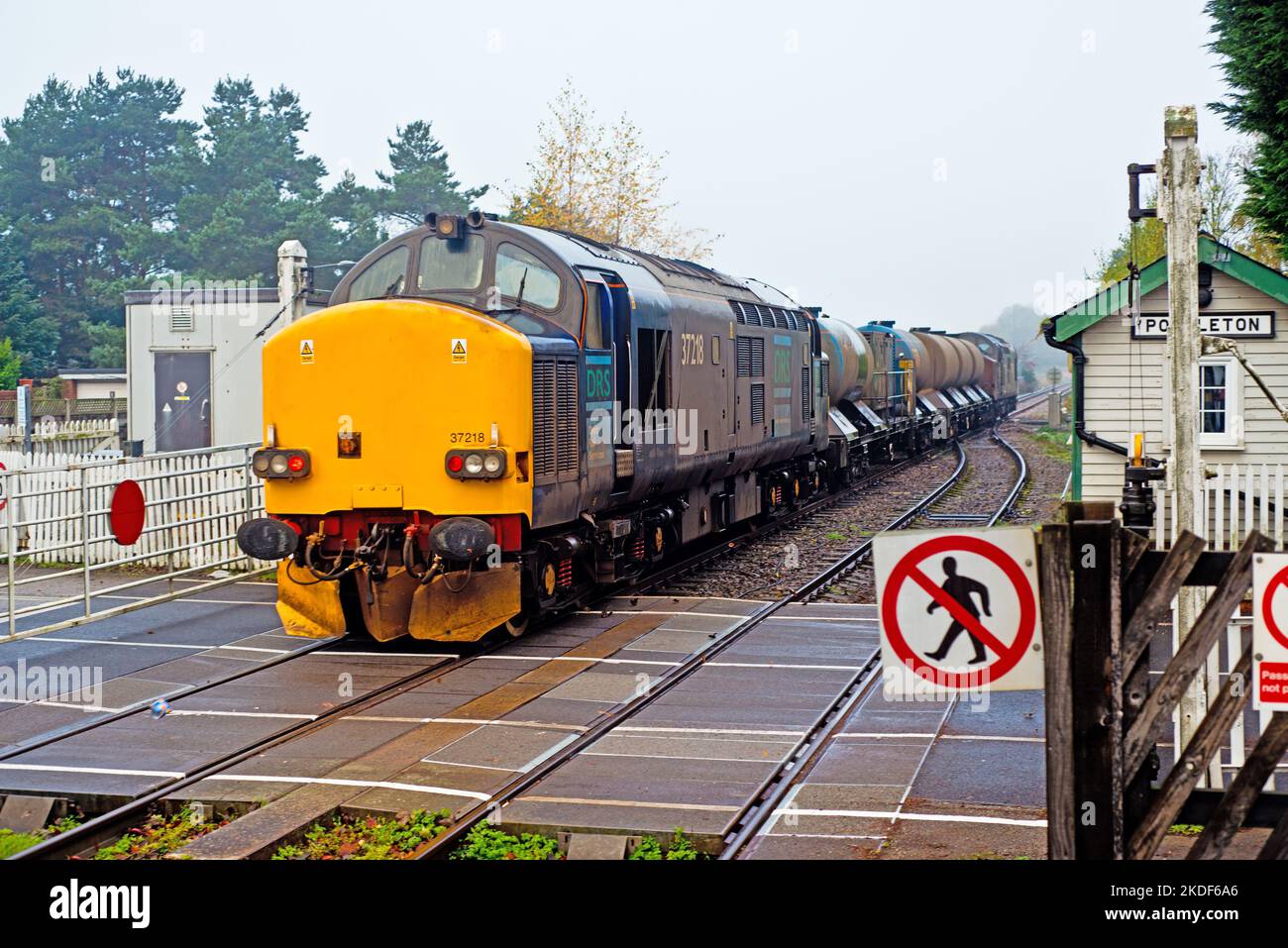 Class 32218 at rear of Rail Head Treatment Train at Poppleton, North
