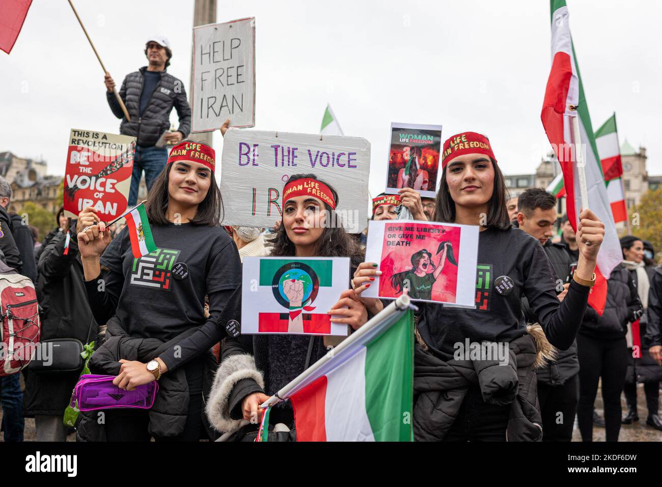 Protest continued in central London over the death of Mahsa Amini ...