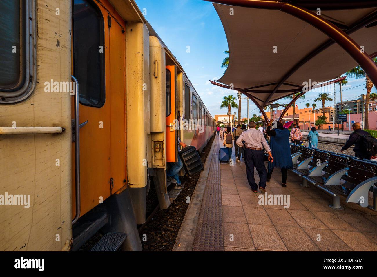The railway station in Marrakech, Morocco Stock Photo