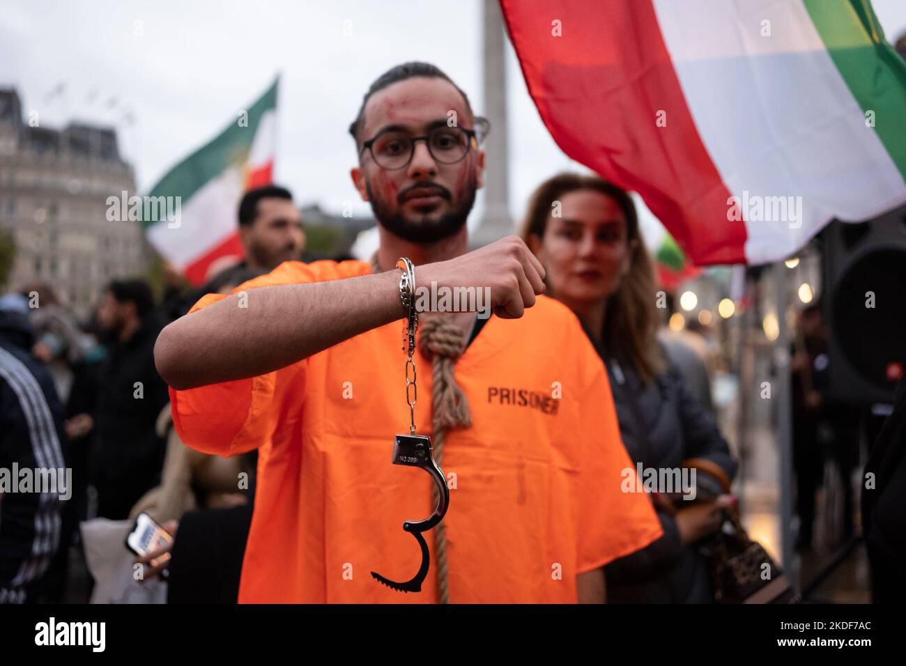 Protest continued in central London over the death of Mahsa Amini ...