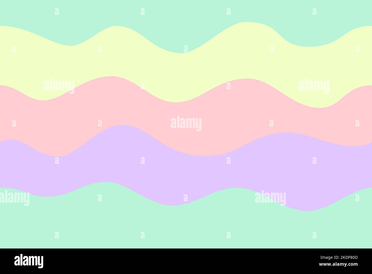 curve wave pastel vectotr background seamless pattern, nice sweet color for background wraping webpage postcard celebration Stock Vector