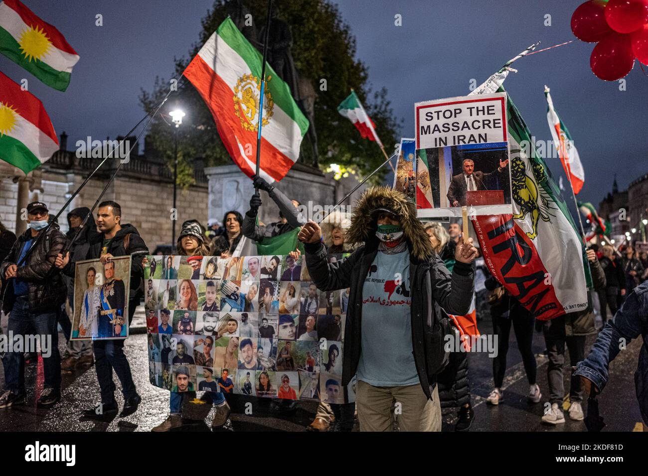 Protest continued in central London over the death of Mahsa Amini ...
