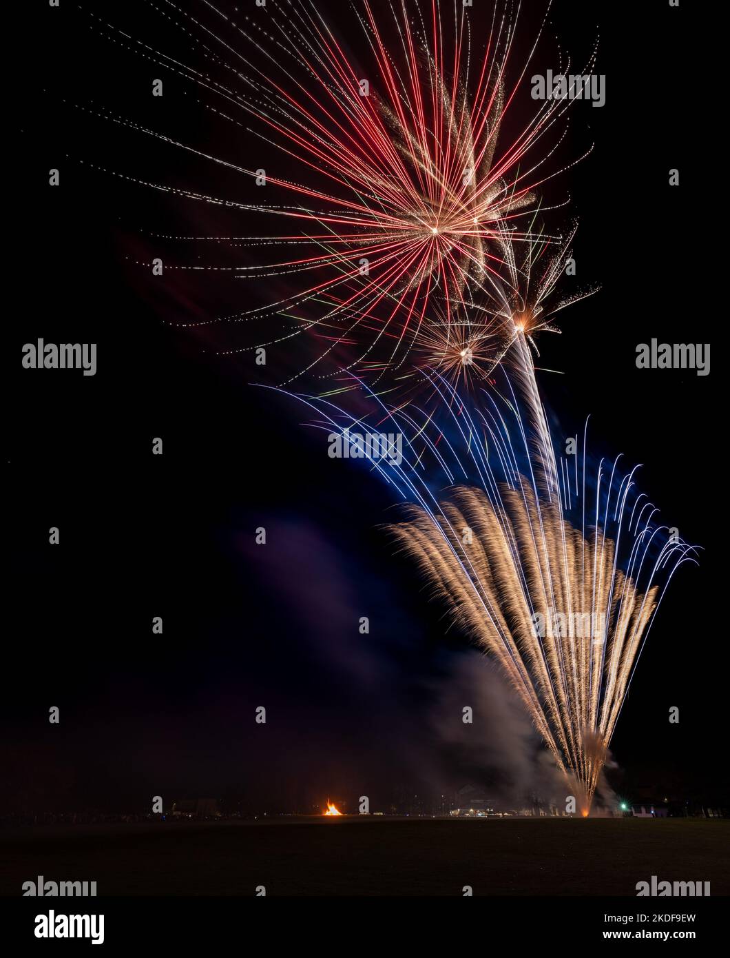 Elgin, Moray, UK. 5th Nov, 2022. This is a selection of the Fireworks Display organised by Rotary Elgin. This was first for 3 years and thousands attended to watch the 12 minute display. Credit: JASPERIMAGE/Alamy Live News Stock Photo