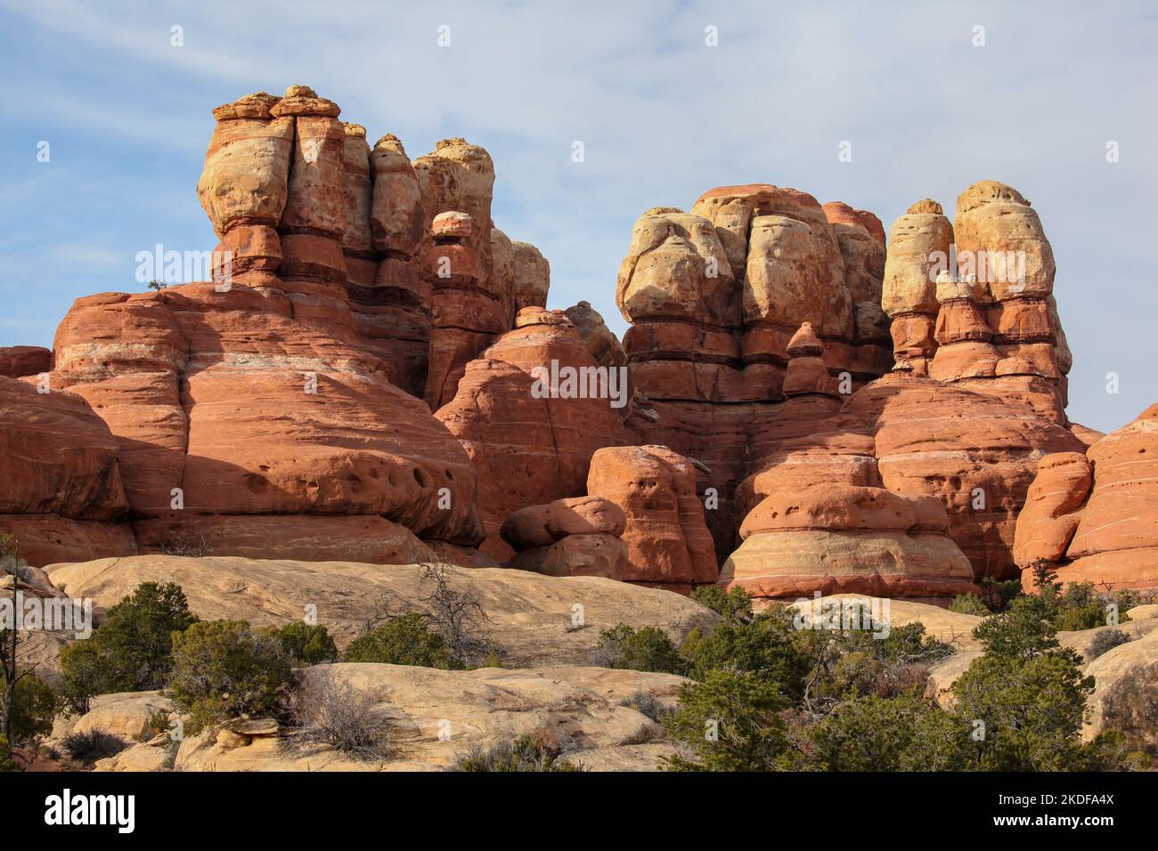 The Needles Trail in Canyonlands National Park, Utah. Stock Photo