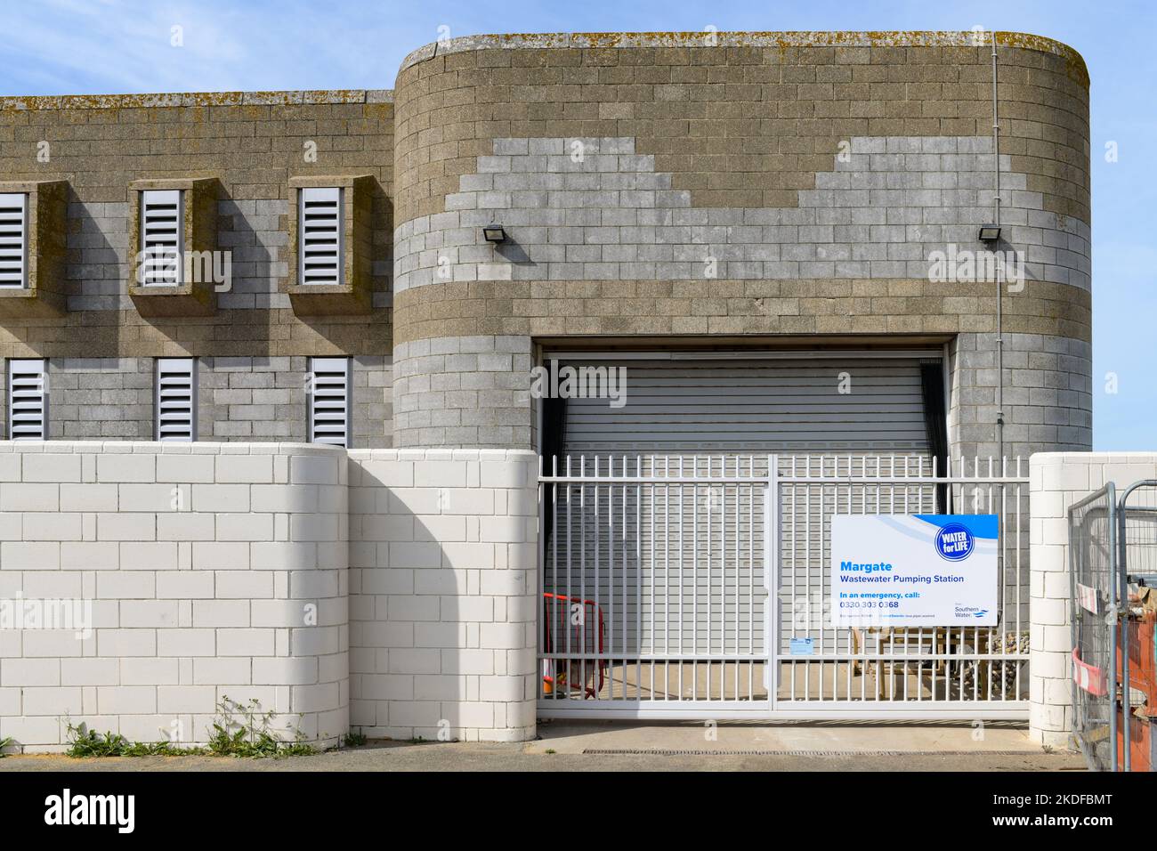 Margate Wastewater Pumping Station, Margate, Kent, England, UK Stock Photo