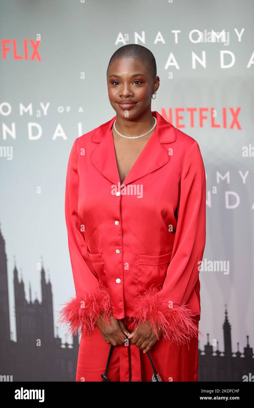Yomi Adegoke attends the World premiere of 'Anatomy of a Scandal' at