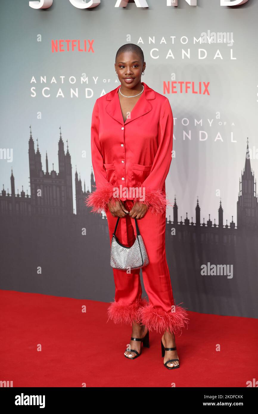 Yomi Adegoke attends the World premiere of 'Anatomy of a Scandal' at