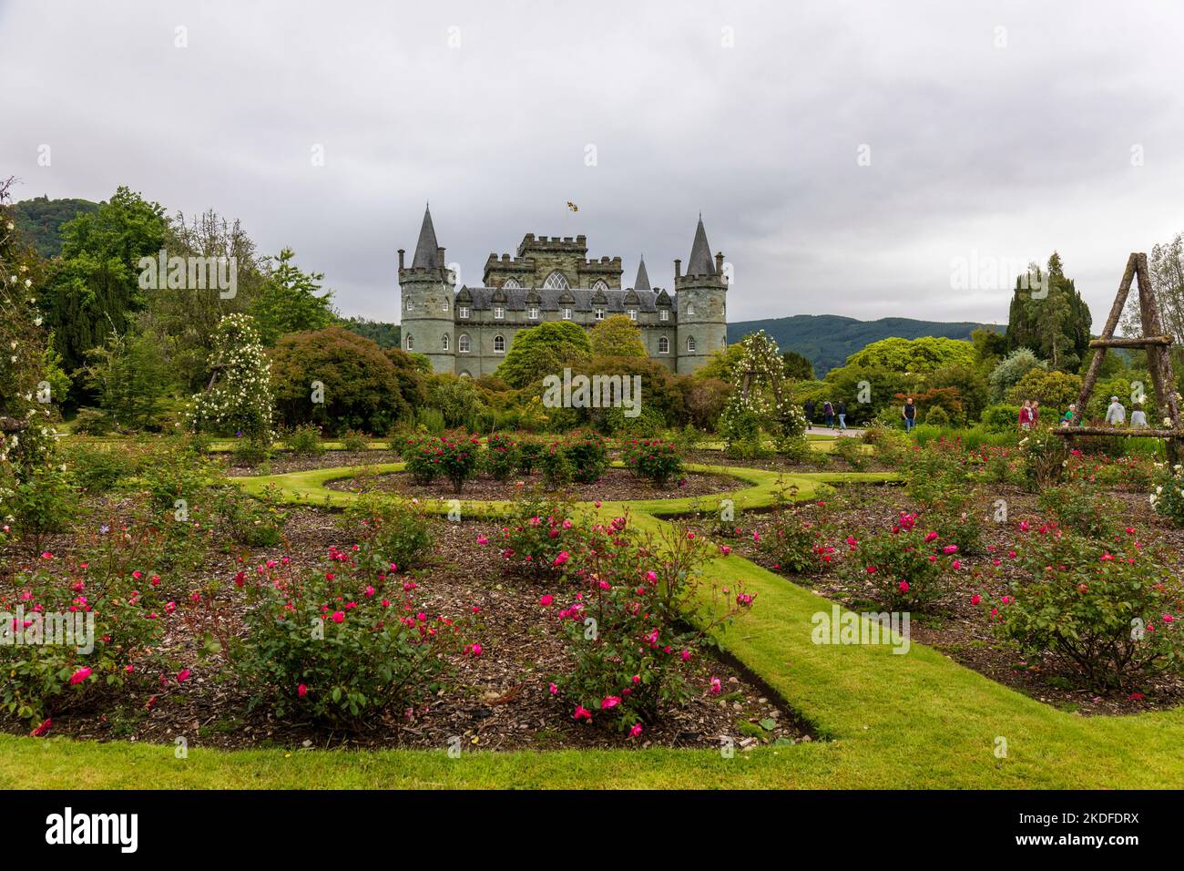 Inveraray Castle and Gardens Stock Photo